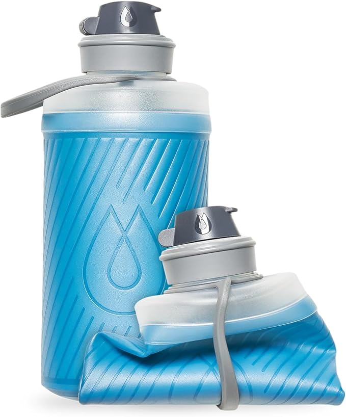 HydraPak Flux - Collapsible Backpacking Water Bottle (750ml, 1L, 1.5L) - BPA Free, Ultra Light, Spill-Proof Twist Cap