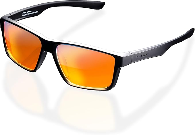 Titan Gaming Glasses, Anti Blue Light Glasses Men, UV400 Protection Blue Light Blocking Glasses for Computer Eye Strain