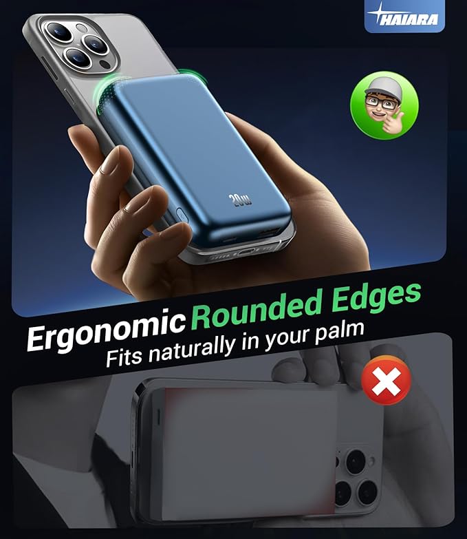 for Magsafe Battery Pack, 10000mAh Magnetic Portable Charger with USB-C Cable 20W Fast Charging, Slim & Lightweight Wireless Power Bank for iPhone 17/16/15/14/13 Series, for Travel Cruise Essentials