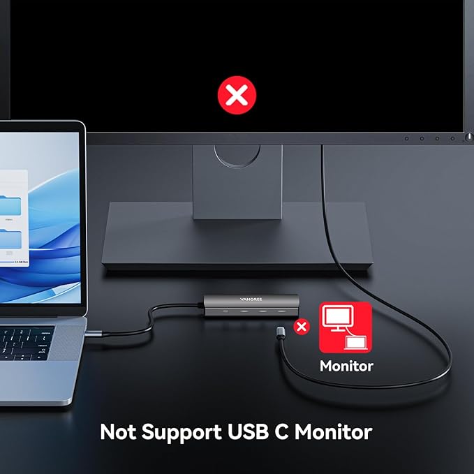 VANGREE USB C Hub, 3 USB 3.2 Gen 2 Ports with 10Gbps, 4K@60Hz HDMI, 100W Power Delivery, 3 USB-A 3.0 Ports, USB C Splitter Multiport Adapter Extender for MacBook Pro/Air, iPad Pro, Mac mini and More