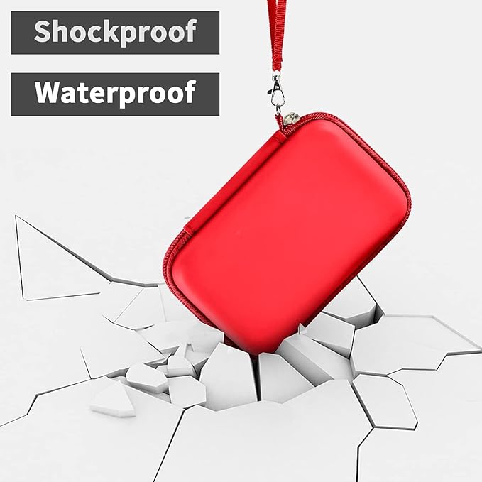 Travel Case for UCOMX for Nano/for Iseyyox/for LISEN/for RTOPS 3 in 1 Wireless Charger, Foldable Magnetic Charging Station Storage Holder Bag for Fast Charge Pad Cable and Adapter, Red-Box Only