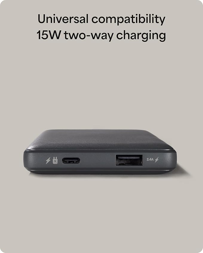 Mophie Powerstation Slim 10,000mAh Power Bank | Thin Everyday Power | 15W, Multi-Device