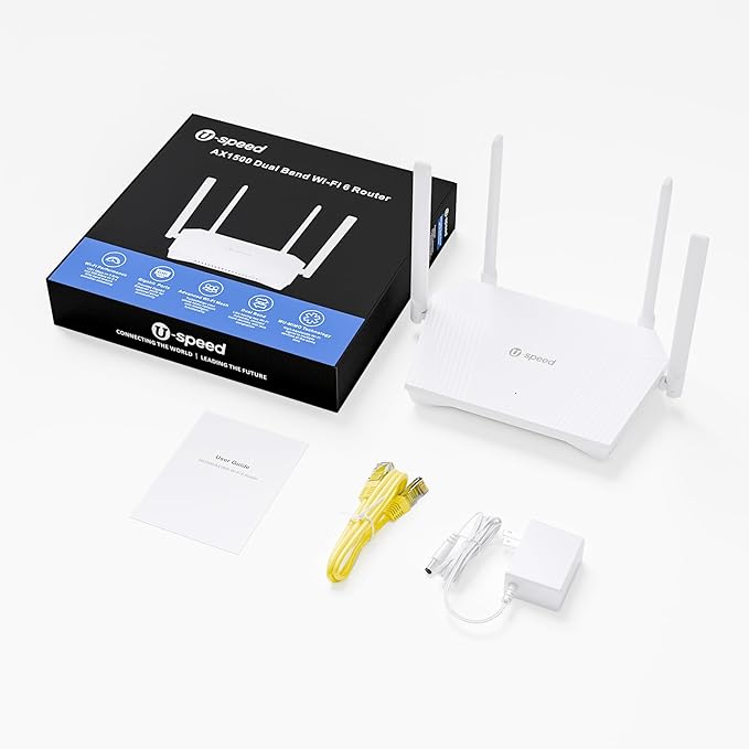 AX1500 WiFi 6 Router Dual Band Wireless Internet Router, Wireless Speed Up to 1.5 Gbps, Full Gigabit Ports, Beamforming, OFDMA, MU-MIMO, Parental Controls, WPA3, EasyMesh