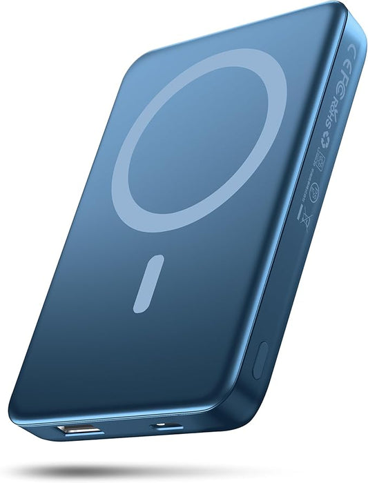 for Magsafe Battery Pack, 10000mAh Magnetic Portable Charger with USB-C Cable 20W Fast Charging, Slim & Lightweight Wireless Power Bank for iPhone 17/16/15/14/13 Series, for Travel Cruise Essentials