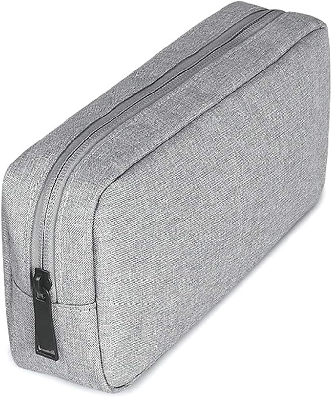 Universal Electronics/Accessories Soft Carrying Case Bag, Durable & Light-weight,Suitable for Out-going, Business, Travel and Cosmetics Kit (Big-Gray)