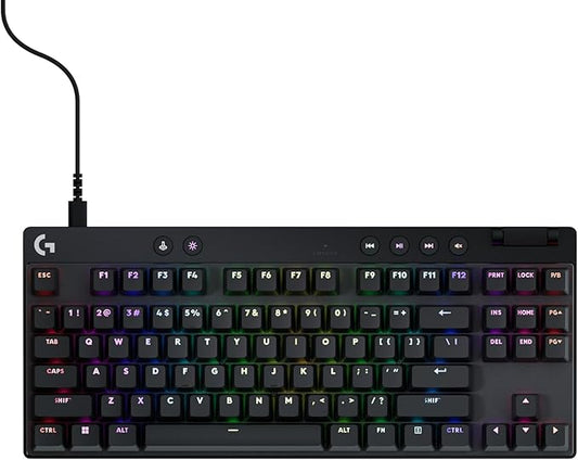 Logitech G PRO X TKL Rapid Tenkeyless Wired Gaming Keyboard with Magnetic Analog Switches, RGB - Black, PC Gaming Keyboards, Pro