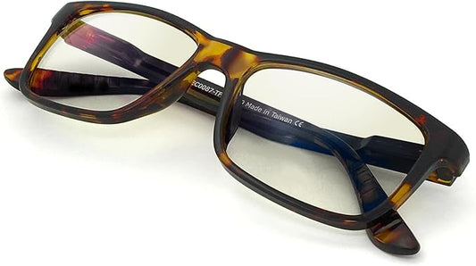 J+S Vision Blue Light Blocking Glasses for Men Women | Computer Gaming Work| Anti Strain Fatigue UV Glare | Medium-Small Fit