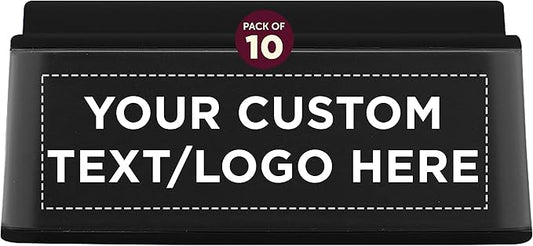 DISCOUNT PROMOS Custom Light Up Logo Phone Stands Set of 10, Personalized Bulk Pack - Essential Smartphone Accessory, Perfect for Office and Home - Black