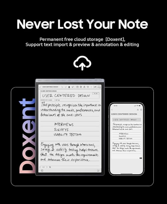 iFLYTEK AINOTE Air 2 Bundle with Blue Folio Case, 8.2-inch AI Paper Tablet Writing Tablet, Digital Notebook with Pen, Voice-to-Text Transcription, Multi-Languages Chatgpt Support