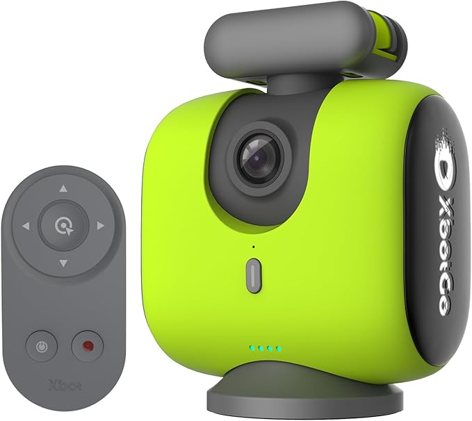 Chameleon AI Auto Sports Action Camera - 4K 60FPS Soccer Camera and Basketball Tracking Camera for Team Sports, Live Streaming, No Subscription, Works with iOS & Android (Lemon Green)