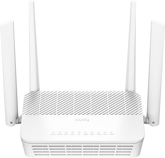 Cudy WR3000S AX3000 Dual Band WiFi 6 Mesh Router, 5 Gigabit Ethernet RJ45 Ports, 4 Antennas, MU-MIMO, OpenVPN, Wireguard, Zerotier, Ipsec VPN, Cloud APP