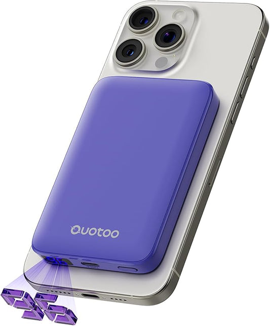 2025 Magnetic 15W Power Bank for iPhone,5000mAh Magsafe Battery Pack with 20w Fast Charging,Slim Magsafe Power Bank in&Out,with LED Display,Wireless Portable Charger for iPhone 16/15/14/13/12 Series