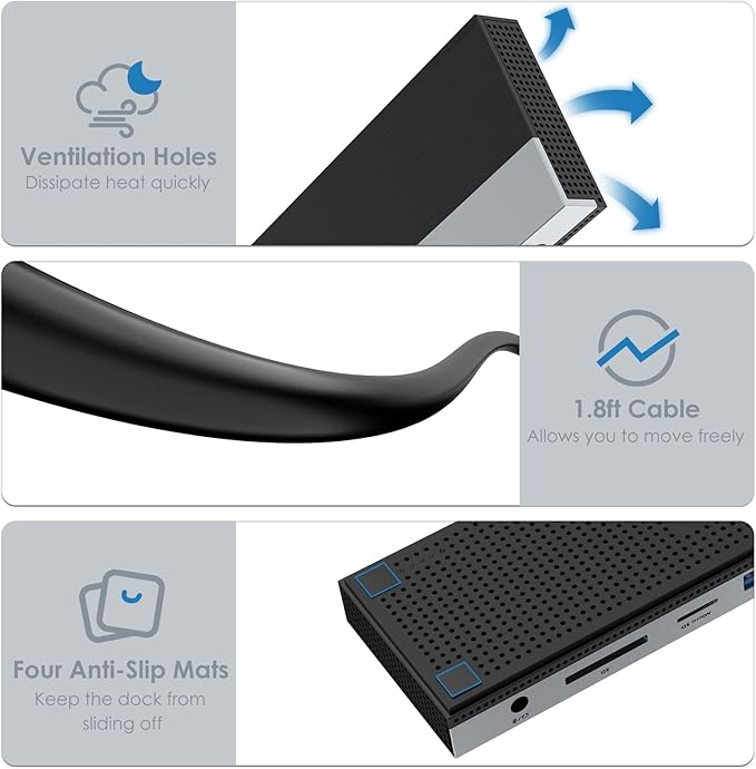 WAVLINK USB C Docking Station, USB-C Dock Triple Display PD 85W,USB Type C Hub with DisplayPort, HDMI, USB 2.0/3.0, Gigabit Ethernet, SD/TF Slot, Audio Jack for Windows and Mac