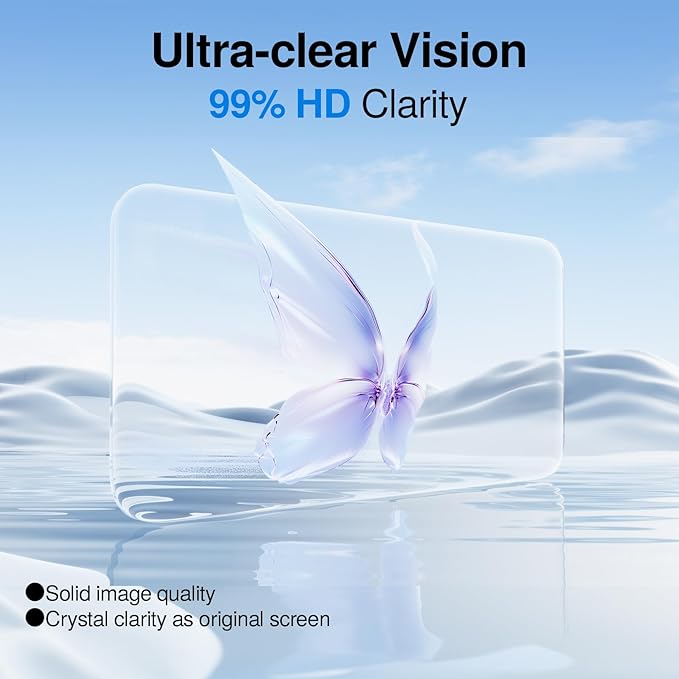 SMARTDEVIL 3 Pack Screen Protector for iPhone 15, Bubble-and-Dust-Free Box, HD Tempered Glass, Military Grade Shatterproof & Ultra Durable, Easy Installation