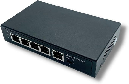 4 Port Gigabit PoE Extender with IEEE 802.3bt Uplink - Power Over Ethernet PoE+ Passthrough Switch with VLAN & 500 ft. Range Extension - Supports 802.3at/af IP Network, Security Cameras, VoIP, WiFi AP
