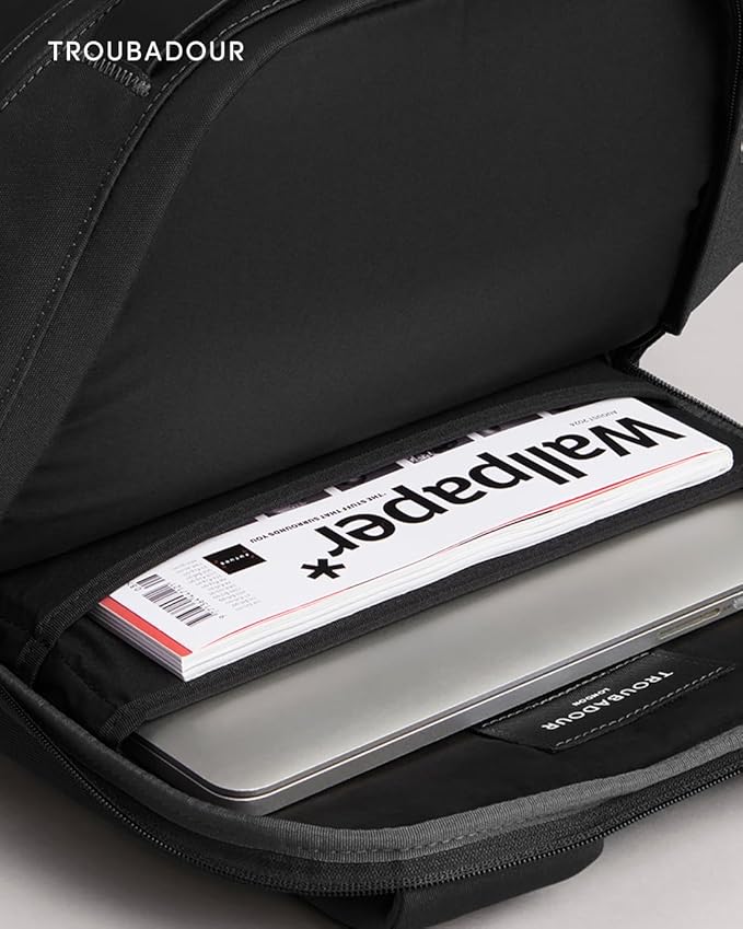 Troubadour Apex 3.0-22L Premium Laptop Backpack - Ergonomic & Water Resistant - Designed for Work and Travel - Black