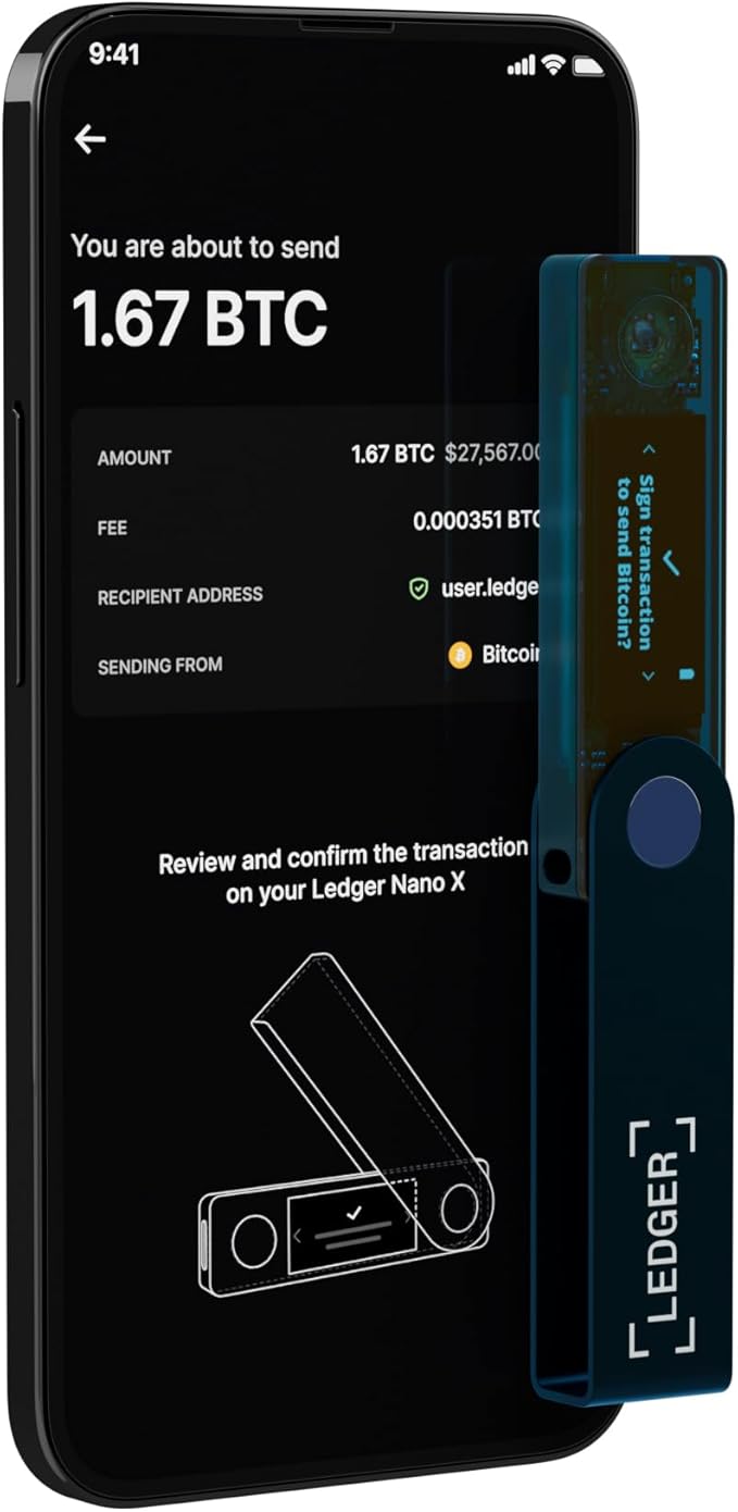 Ledger Nano X - Secure and Manage Your Crypto & NFTs on-The-go with Our Bluetooth-Enabled Hardware Wallet (Sapphire Blue)