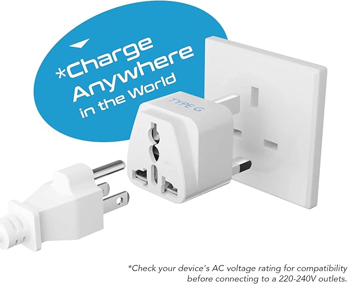 Ceptics Travel Adapter with Types A-M Plugs, Travel Plug Adapter Set Compatible with Power Sockets in All Continents, Compact World International Plug Adaptor Kit, Set of 12,GP-12PK