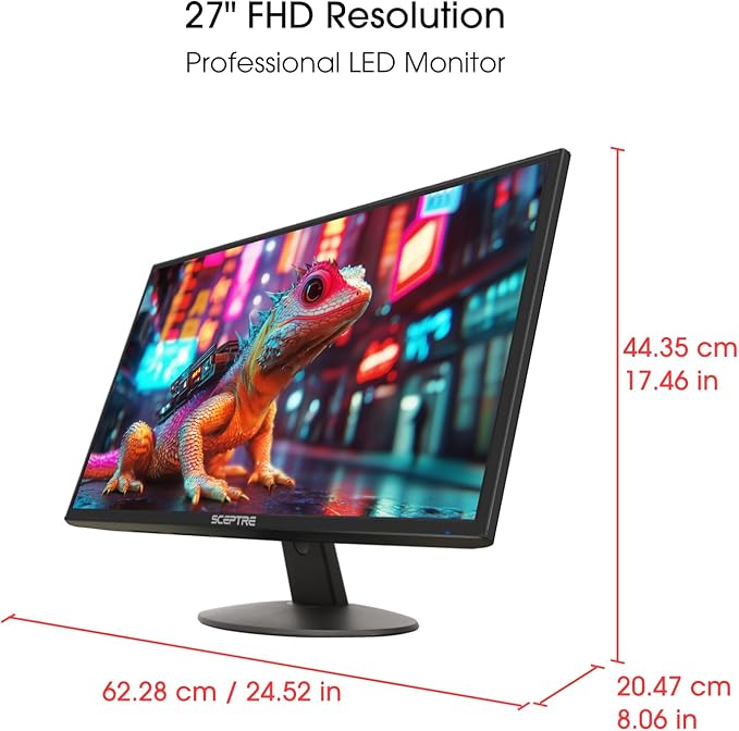 Sceptre Nw 27-inch 100Hz Gaming Monitor HDMI x2 VGA Build-in Speakers, Machine Black 2025