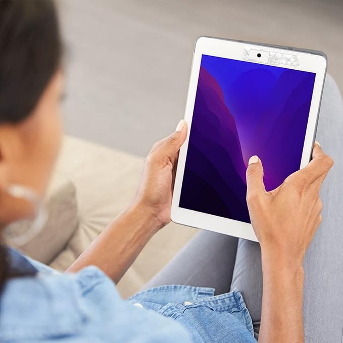 Webcam Cover, 3 Pieces, Laptop Camera Cover, Privacy Shielding Capacity is Twice as Big as The Traditional, Suitable for Computer Mobile Phones, laptops, Tablets and so on (White Marble)