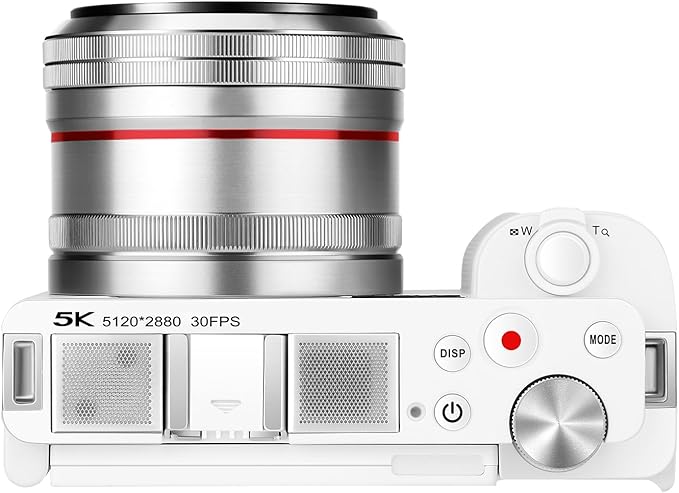 Ordro G730 5K Digital Camera for Photography 64MP Autofocus AF/MF Point and Shoot Camera Vlogging Camera, 12X Optical Zoom 3.2” 270°LCD Flip Screen Compact Camera (White)