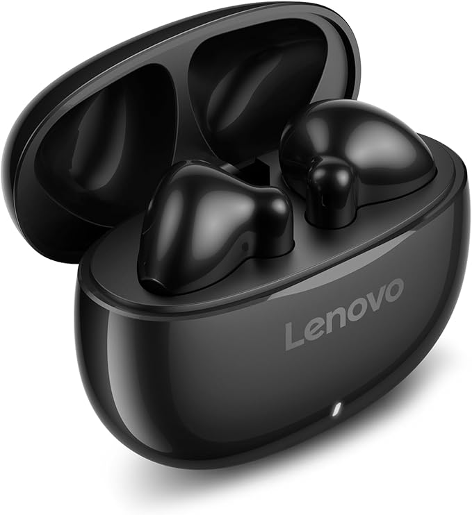 Lenovo E310 True Wireless Stereo Earbuds Bluetooth 5.3 ENC Noise-Cancelling Ear Buds with 13mm Speaker Type-C Charging 20h Battery Life for Music Calls Comfortable Fit Wireless Earbuds - Black