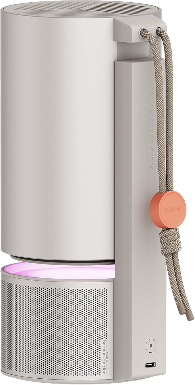 XGIMI MoGo 3 Pro NEW Portable Projector, Google TV with Licensed Netflix, Build-in Adjustable Stand, Mini Projector Supports Power Banks, 450 ISO Lumens, ISA 2.0, 2 x 5W Harman Kardon