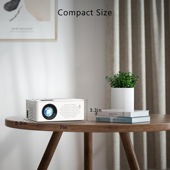 TMY 1080P Full HD Portable Mini Projector, Upgraded Bluetooth Movie Projector with Screen, Compatible with TV Stick Smartphone/HDMI/USB, Indoor & Outdoor Use