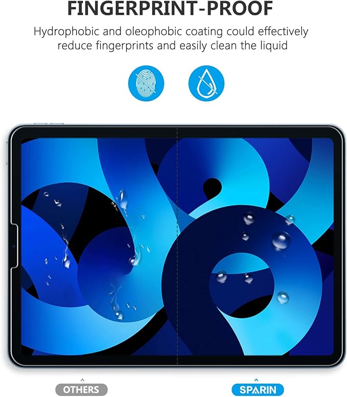SPARIN 2 Pack Screen Protector Compatible with iPad Air 5/4 Generation 10.9 inch(2022/2020), iPad Pro 11 inch(2022/2021/2020/2018), Tempered Glass for iPad Air 5th/ Air 4th Case Compatible