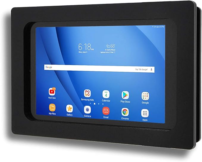 TABcare Security Anti-Theft Acrylic VESA Enclosure for Samsung Galaxy TAB S9+ S8+ S7+ 12.4, S7 FE & S9 FE+ with Wall Mount Kit (Black, TAB S9+ S8+ S7+ S7 FE S9 FE+ 12.4)