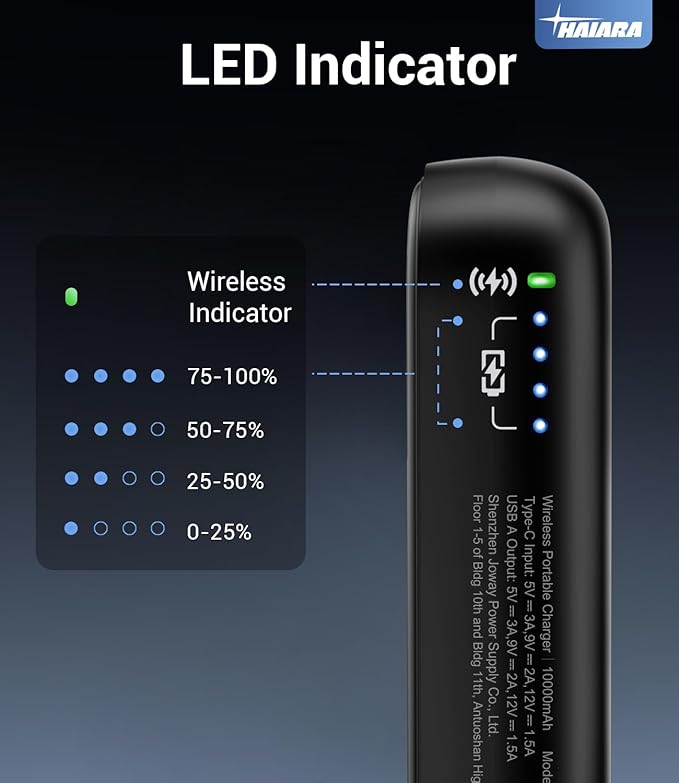 for Magsafe Battery Pack, 10000mAh Magnetic Portable Charger with USB-C Cable 20W Fast Charging, Slim & Lightweight Wireless Power Bank for iPhone 17/16/15/14/13 Series, for Travel Cruise Essentials