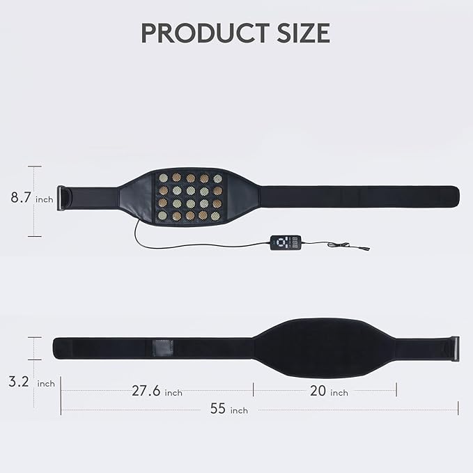 UTK Heating Pad for Back Pain Relief, Far Infrared Heating Pads with 20 Natural Jade Stones, Heating Fast, Hot Enough, Auto Shut Off, Smart Controller, 55'' Large Size Heat Pad for Back