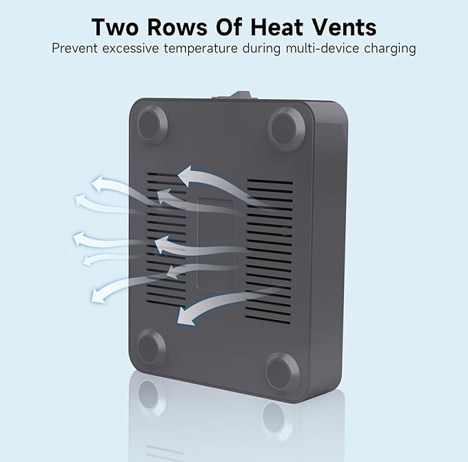 USB Charging Station - Charging Dock - 4-Port - Fast Charging Station for Multiple Devices - Docking Station - Smart Charging Station Dock - Multi Charging Station for Cell Phones Tablets