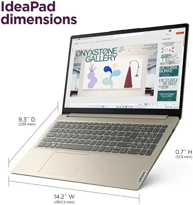 Lenovo 15.6" HD IdeaPad Anti-glare Coating + 1 Year Microsoft 365, 36GB RAM, 2.1TB SSD, Windows 11 Home, Up to 9.5 Hours Battery Life, Intel Processor, WiFi 6, HDMI, USB-C, SD Card Reader, w/WOWPC USB