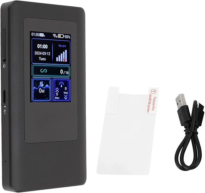 5G WiFi6 LTE Mobile Hotspot, 5G Router with Sim Card Slot, International Coverage Modem, Portable Internet Devices for Travel, 16 Users, for Android 11