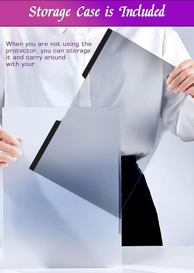 PYS Magnetic Laptop Privacy Screen 16 Inch 16:10 Ratio - Computer Monitor Screen Privacy Shield, Anti-Glare Blue Light Filter, Detachable Privacy Screen Protector for Lenovo, Hp Envy, Dell