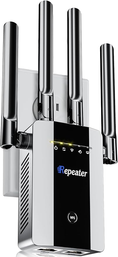 2025 New WiFi Extender Signal Booster, Long Range Wireless Internet Repeater for Home, WiFi Repeater Wireless Routers Signal Amplifier with Ethernet Port, Mesh WiFi 10X Faster Access Point, Easy Setup