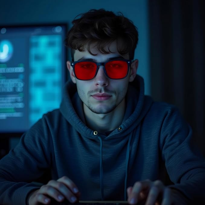 Blue Light Blocking Glasses Amber Gaming Glasses for Women Men Gaming Computer Glasses for Better Sleep/Eyes Strain