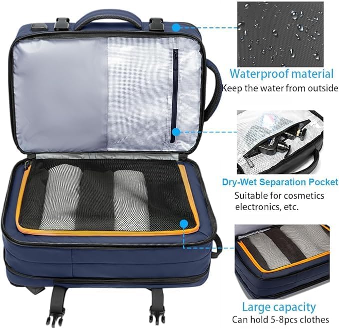 BANGE Travel Backpack,35L Carry on Backpack, Men Airline Approved Backpack, Expandable Business Laptop Daypack