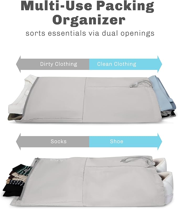 Hynes Eagle 6 Set/ 4 Set/ 2 Set Compression Packing Cubes Travel Essentials Lightweight Nylon Luggage Suitcase Organizer Bag Light Grey 4PCS