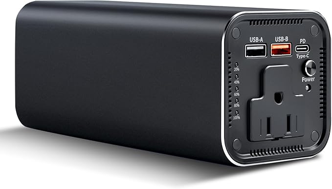 Portable Power Bank, 100W AC Outlet Laptop Charger, 98Wh/27000mAh High Capacity with 65W PD USB C Laptop Battery Bank, Backup Power Source for Business Travel and Outdoor Activities