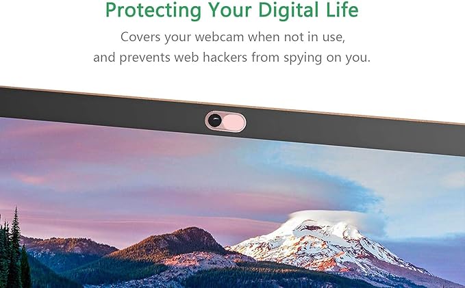 CloudValley Camera Cover Slide Ultra-Thin, Webcam Cover for MacBook air, Laptop, iMac, Desktop, PC, MacBook Pro, iPad, iPhone 8/7/6, Privacy Web Camera Protection [2 Packs], Pink