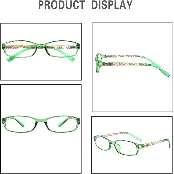 NORPERWIS 6 Pack Ladies Reading Glasses for Women Blue Light Blocking Spring Hinge Fashion Eyeglasses Readers for Women (Mix Color-2, 1.00)