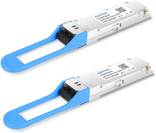 QSFPTEK 100GBASE-LR4 QSFP28 Module, 100 Gigabit 1310nm LR4 1310nm 10km DDM Duplex LC SMF Optical Transceiver for Cisco QSFP-100G-LR4-S -2pack