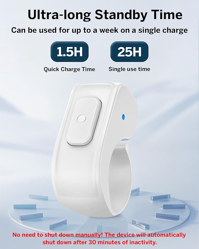 [Case-Friendly] Remote Control Page Turner Ring for Kindle Paperwhite Oasis Scribe Kobo eReaders, Camera Camcorder Remote Controls, Page Turner Clicker for ipad iPhone Tablets with Storage Bag