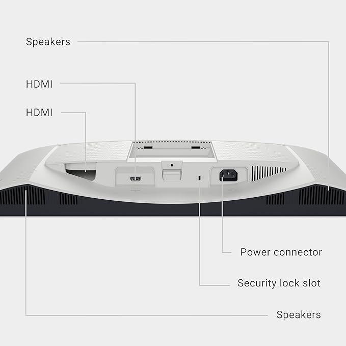 Dell S2425HS Monitor - 23.8 Inch, FHD (1920x1080) Display, 100Hz Refresh Rate 1500:1 Contrast Ratio, TÜV Rheinland Eye Comfort 4 Star, Integrated 2x5W Speaker, Height/Tilt/Swivel/Pivot - Ash White