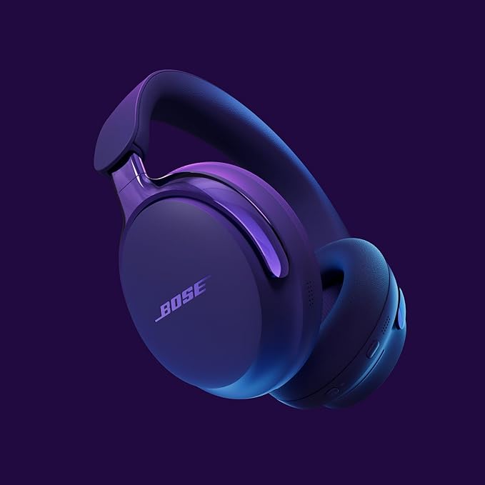 Bose New QuietComfort Ultra Bluetooth Headphones (2nd Gen), Wireless Headphones with Spatial Audio, Over Ear Noise Cancelling with Mic, Up to 30 Hours of Play time, Midnight Violet - Limited Edition