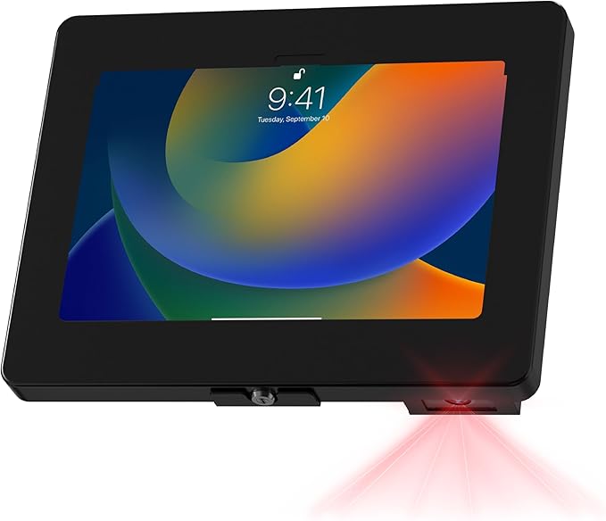 iPad Wall Mount with Barcode Scanner – CTA Anti-Theft Tablet Enclosure with Honeywell Barcode Scanner for iPad 10.9" 10th Gen, 11 (A16), Pro 11", Air 11, Galaxy S Tabs, Surface Go Tabs & More