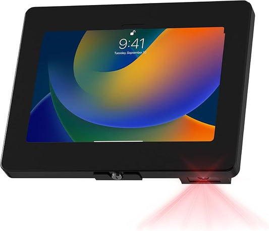 iPad Wall Mount with Barcode Scanner – CTA Anti-Theft Tablet Enclosure with Honeywell Barcode Scanner for iPad 10.9" 10th Gen, 11 (A16), Pro 11", Air 11, Galaxy S Tabs, Surface Go Tabs & More