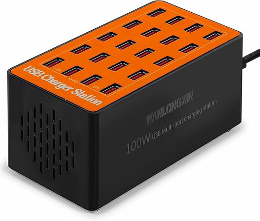 Charging Station, 100W20Port USB Charging Station, Multiple USB Charger Station, Charging Station for Multiple Devices, Multi USB Charging Station